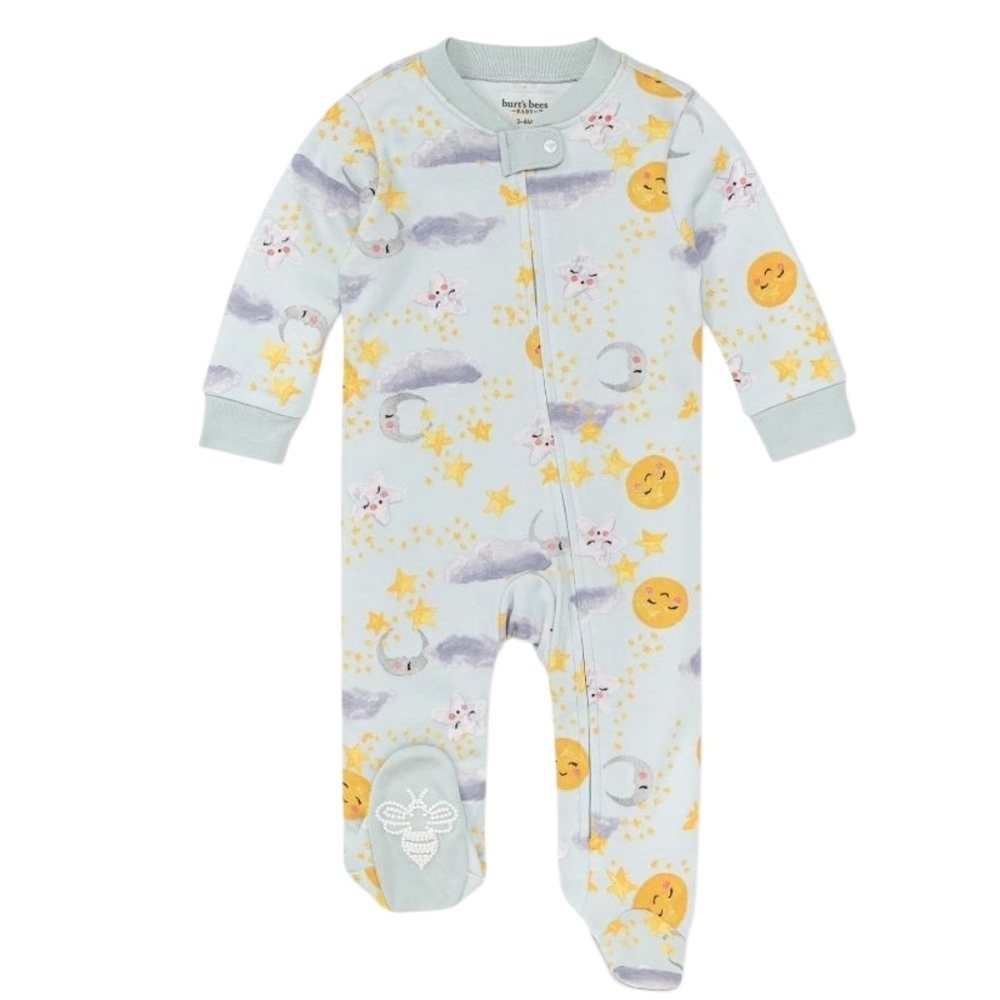 Burt's Bees Baby Organic Cotton Baby One Piece Sleep 'N Play 0-3M NEW